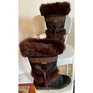 Tecnica Italian Snow fashion boots vintage